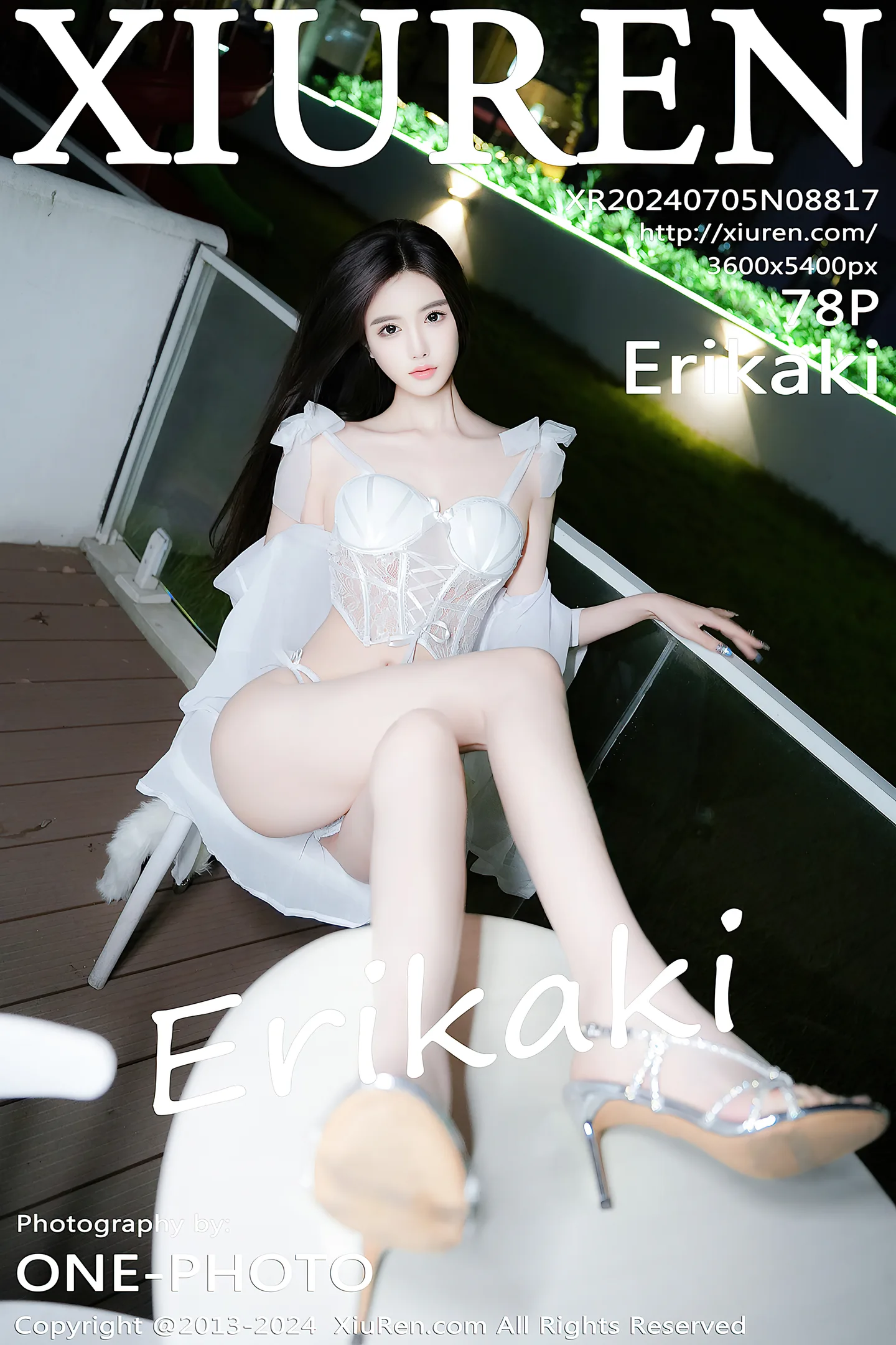 [XiuRen秀人网]No.8817_模特Erikaki泳池场景白色情趣服饰秀完美身材极致美腿诱惑写真78P-秀人网 - XiuRen.Xyz